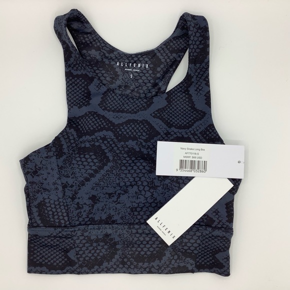 Anthropologie NWT ALL FENIX Long Yoga Sports Bra, Navy Blue Small - Picture 5 of 5